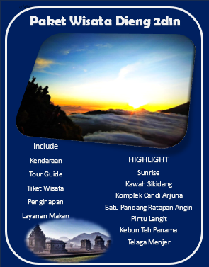 paket wisata dieng 2d1n dari wonosobo